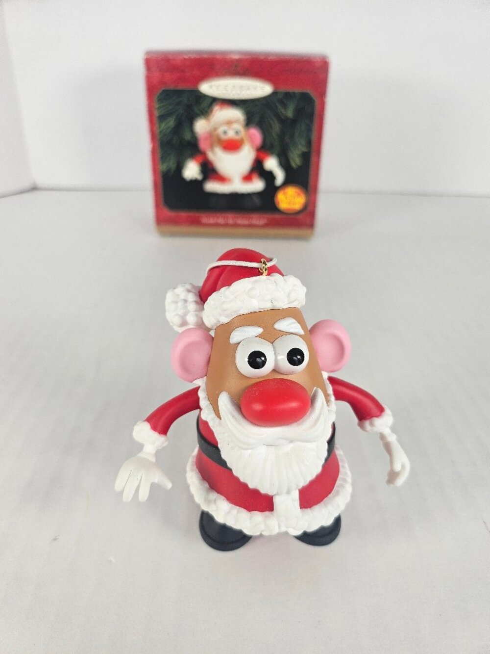 Vintage 1999 Hallmark Keepsake Ornament North Pole Mr Potato Head Santa